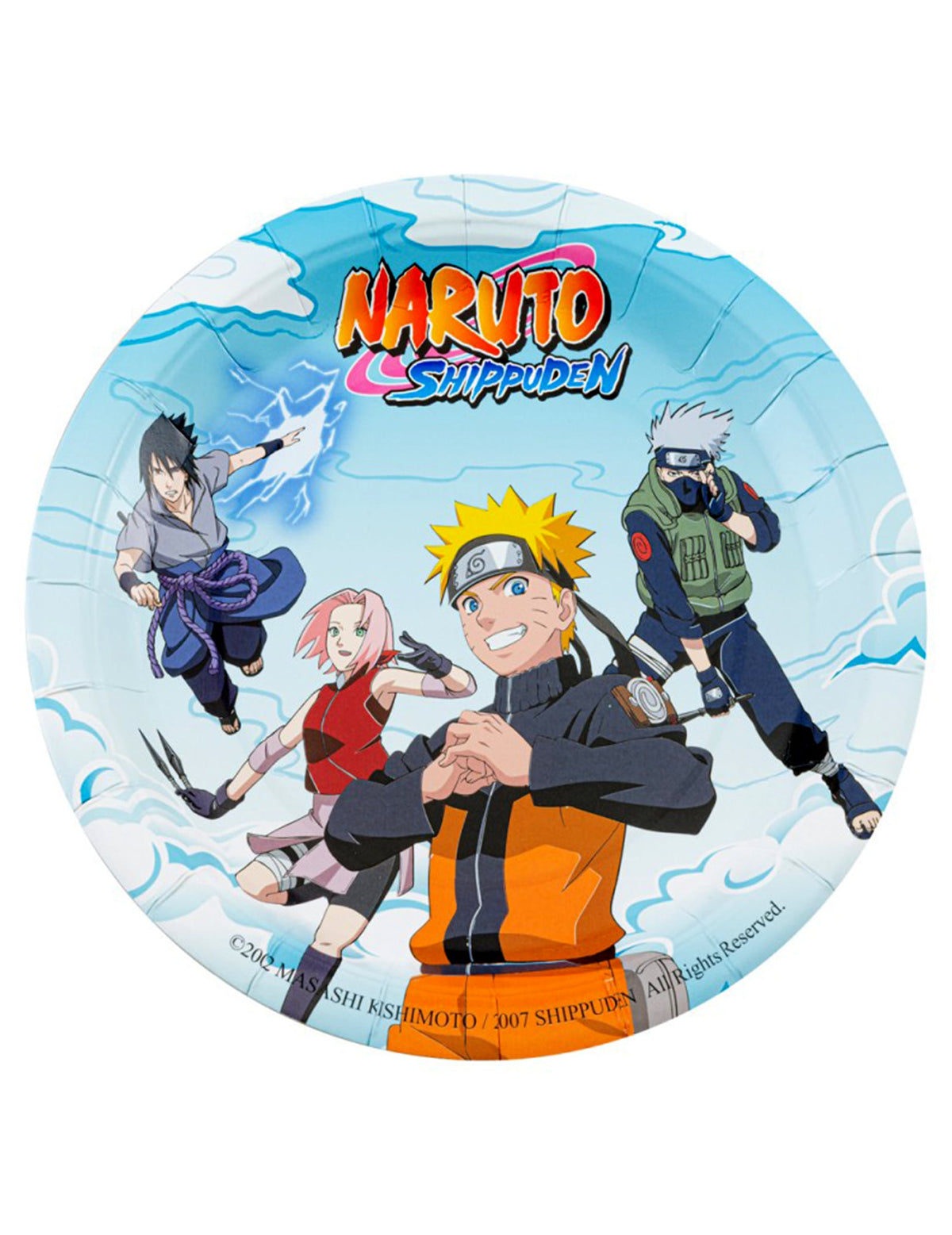 8 farfurii din carton, 23 cm, Naruto Shippuden™