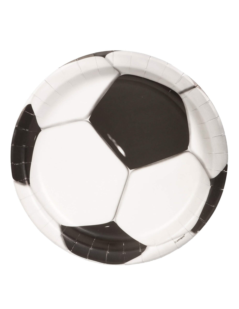 farfurii din carton fotbal minge alb și negru cu efect 3D