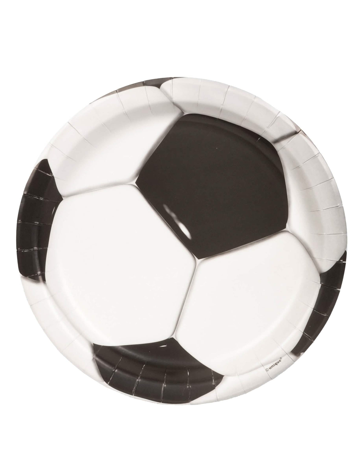 farfurii din carton fotbal minge alb și negru cu efect 3D