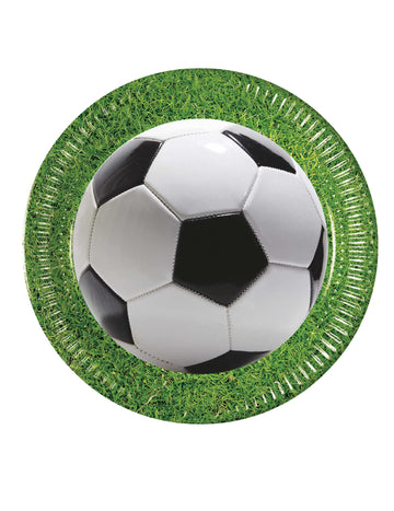 8 farfurii de hârtie pentru petrecere de fotbal 23 cm fotbal