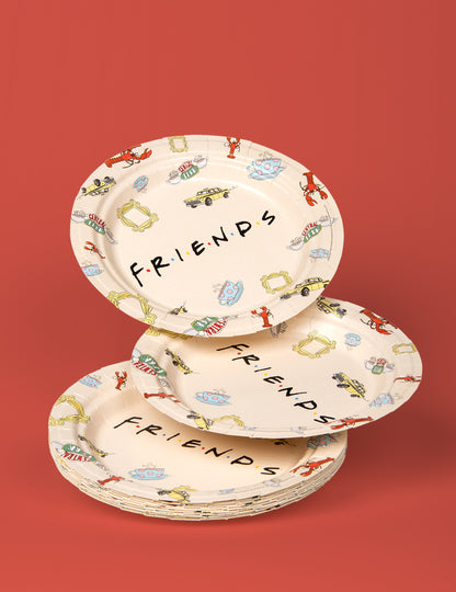 Pile des assiettes en carton Friends