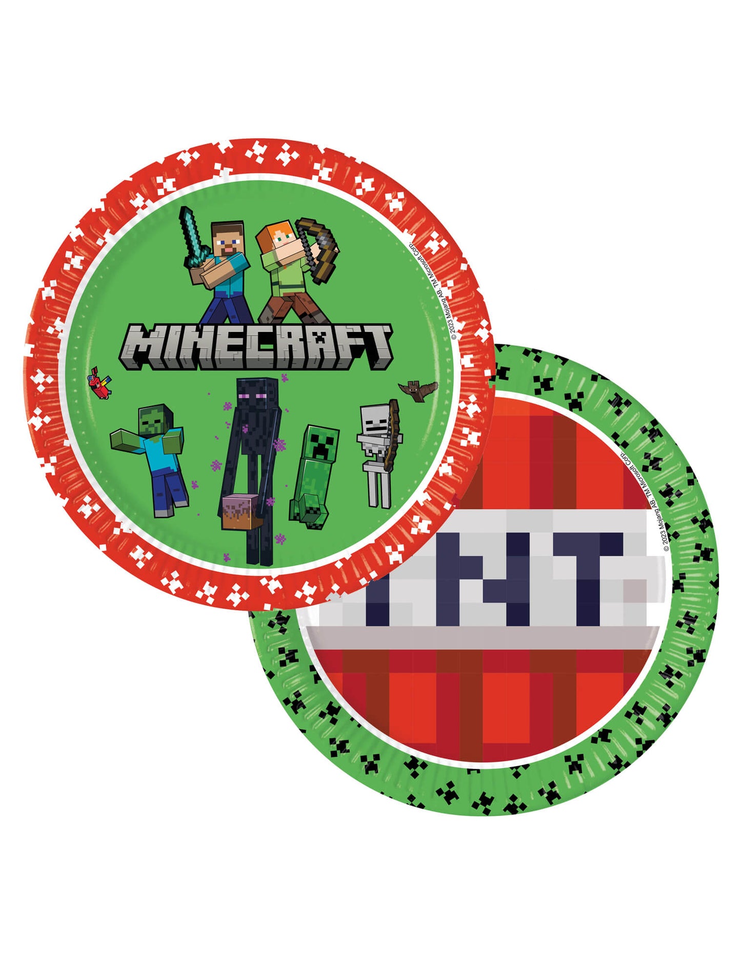 8 23cm farfurii de hârtie Minecraft