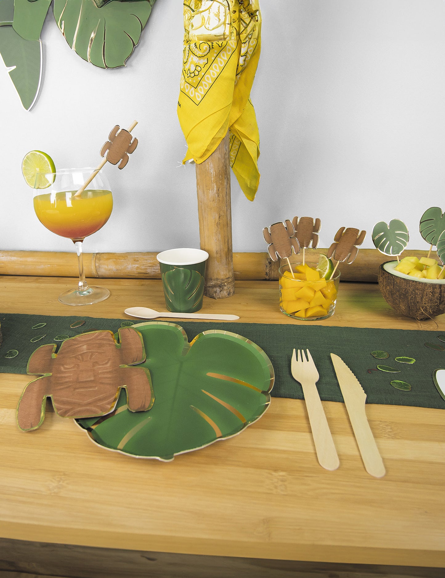 8 foi tropicale 23 cm frunze tropicale