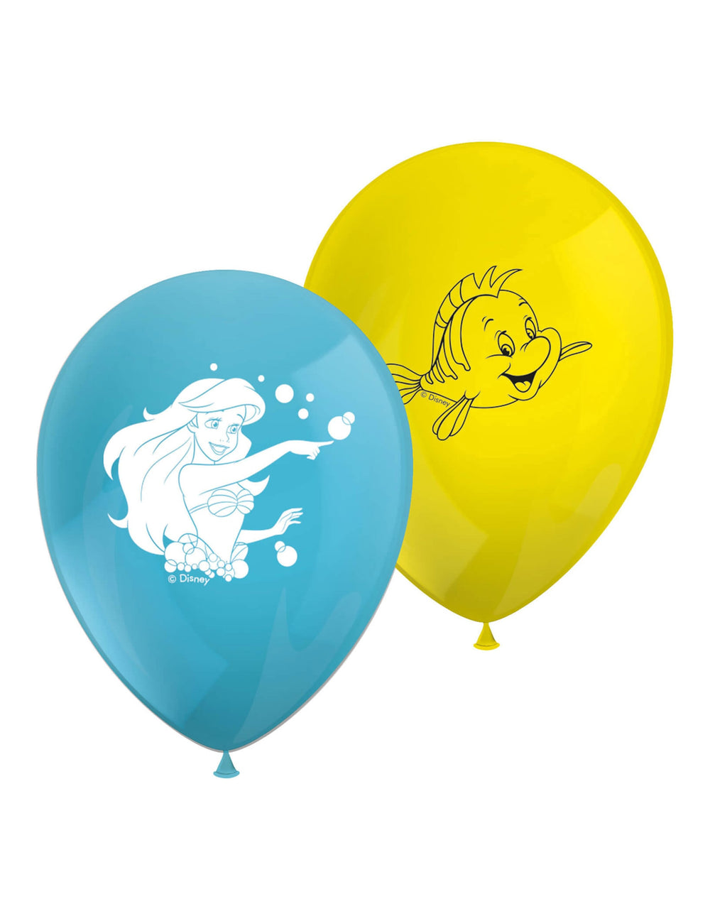Ballons en latex Ariel pour enfant bleus et jaunes