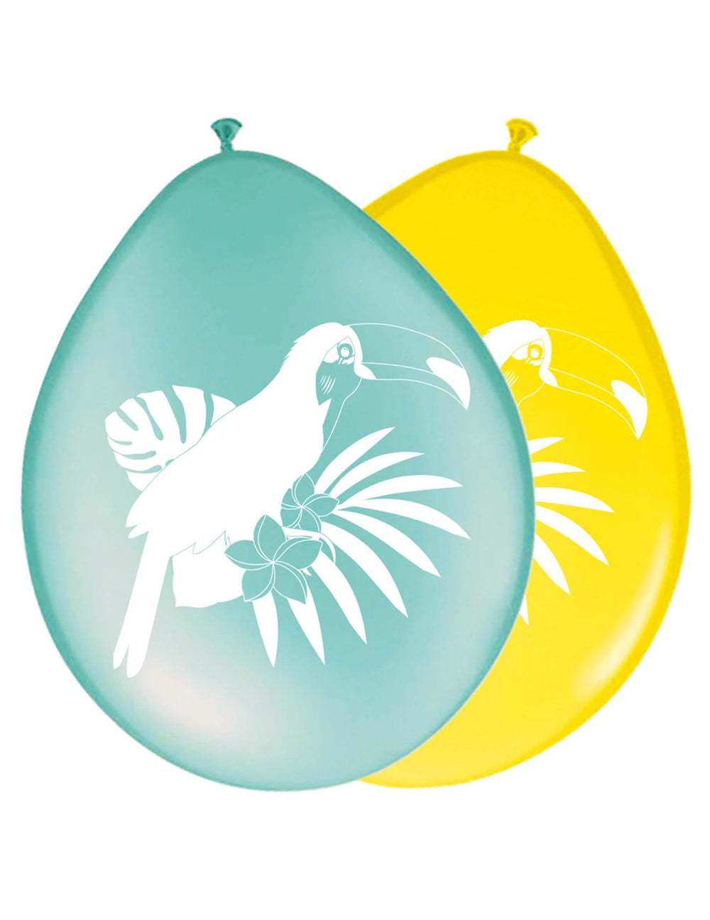 baloane din latex toucan pentru decorațiune tropicală galben și albastru