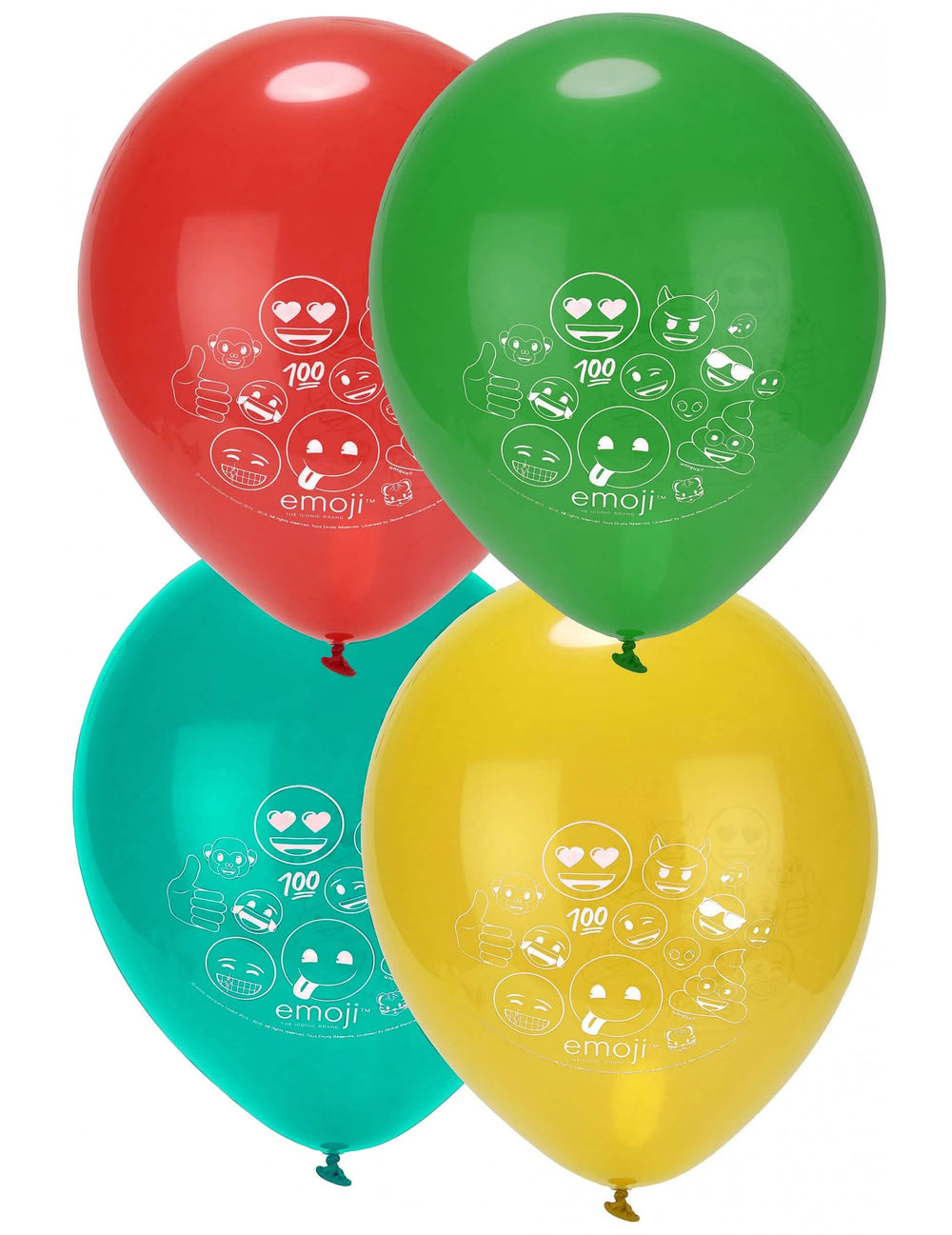 baloane din latex imprimate cu emoji pentru petrecere multicolore