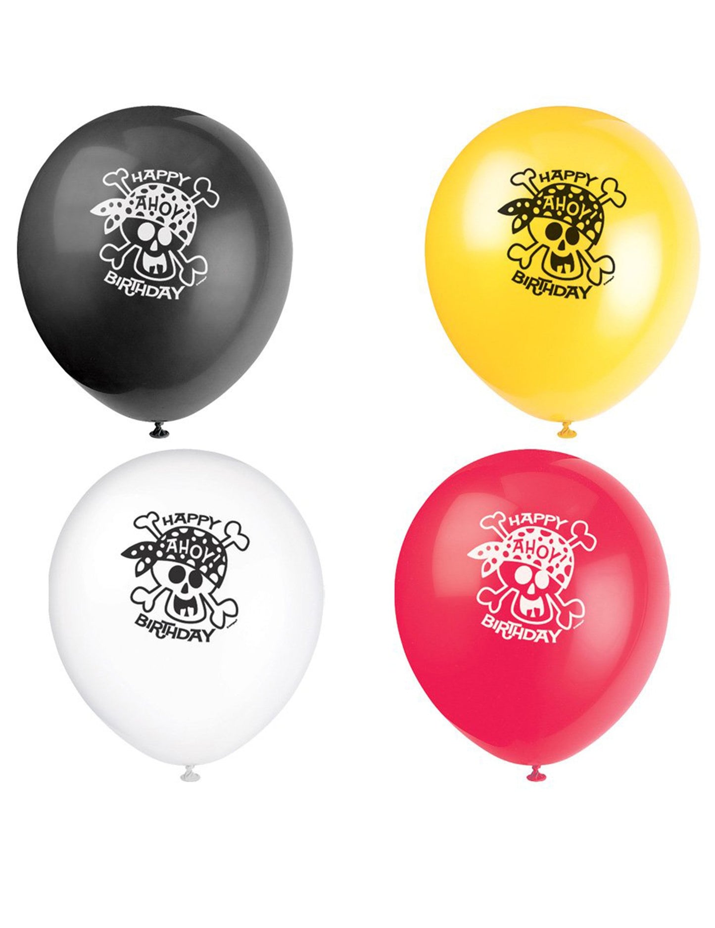 8 baloane pirați multicolore 30 cm 