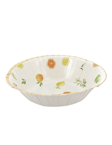 8 boluri cu citrice, carton, crem, portocaliu, galben și auriu, 13,5 cm, decor fructat