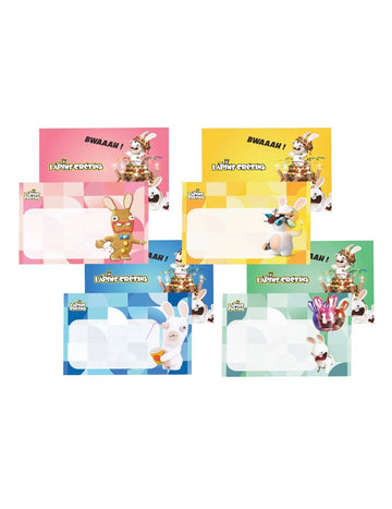8 invitații Rabbids™ cu plicuri