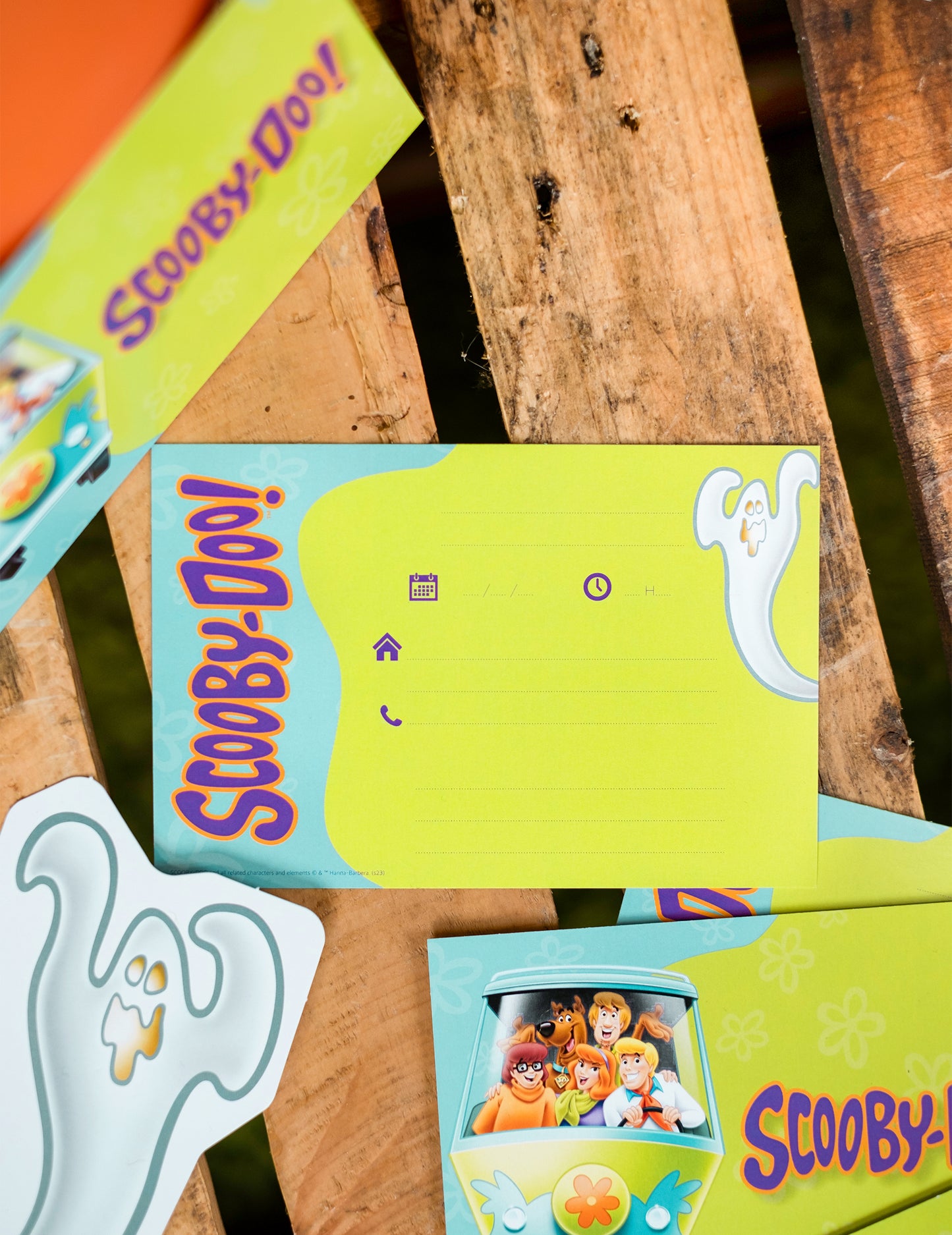 8 invitații Scooby-Doo™ cu plicuri 10x16cm