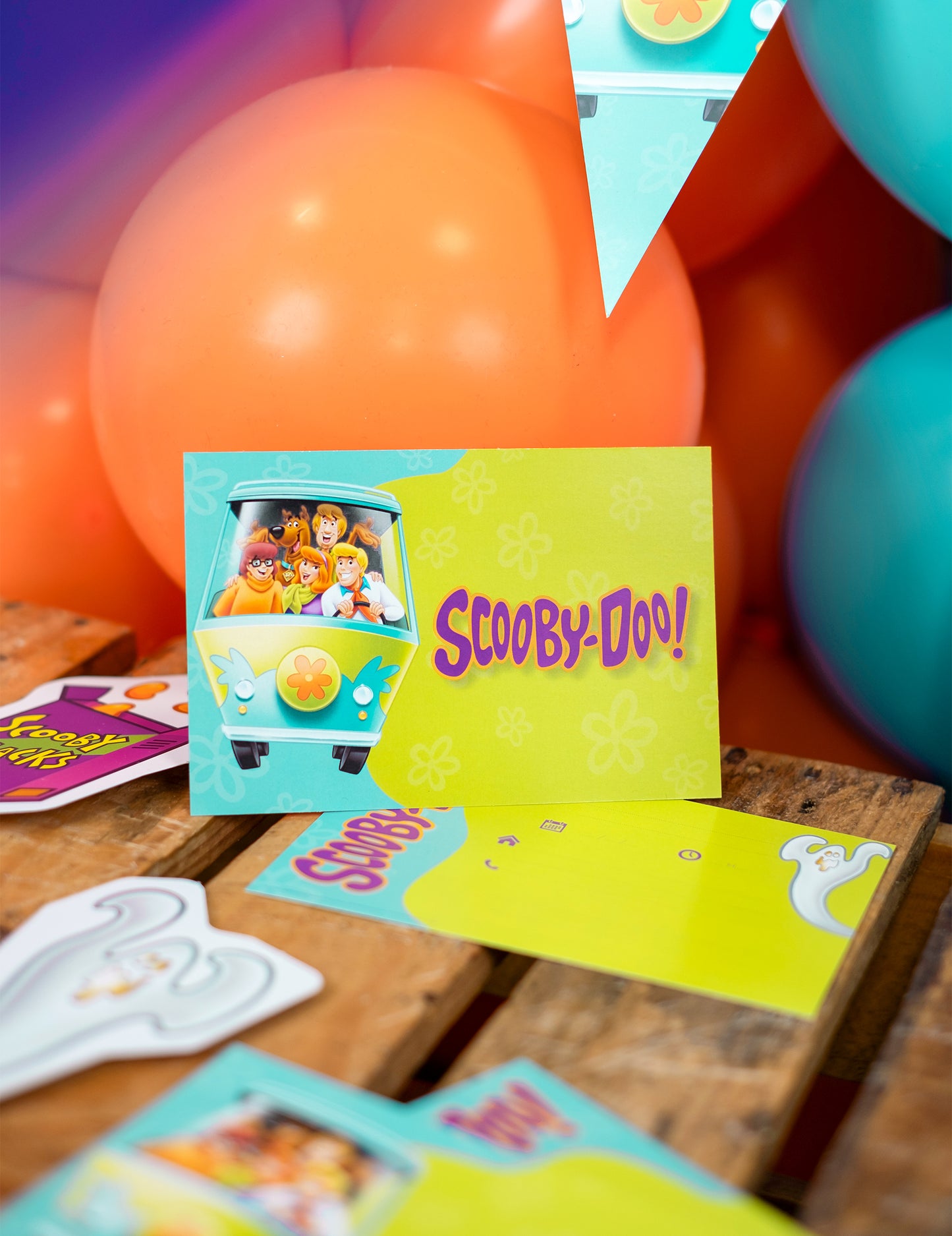8 cărți de invitație cu plicuri scooby-doo 10x16cm
