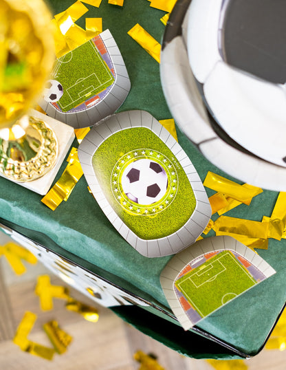 8 cărți de invitație cu plicuri de fotbal de 15 x 10 cm