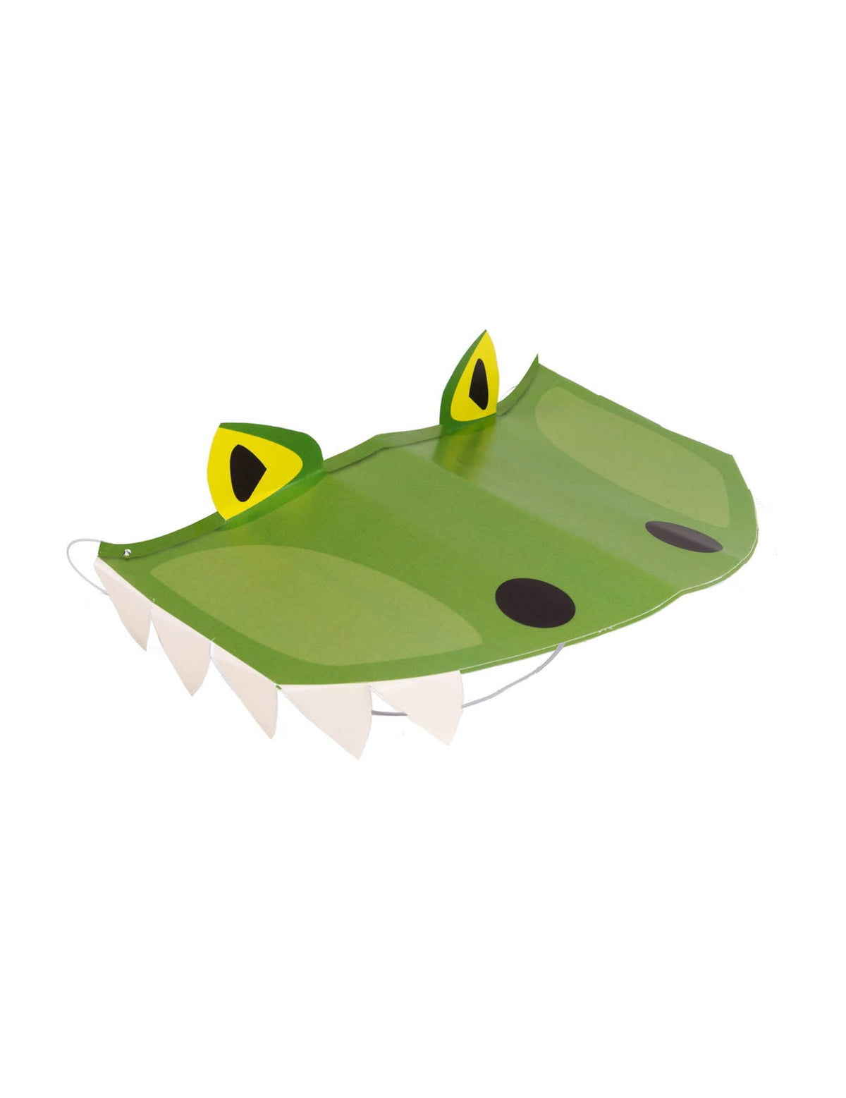 Șapcă de petrecere cu dinozauri mari pentru copil verde cu dinți albi și elastic