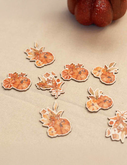 8 confetti Cottage Living din lemn culoarea pământului ars 4 - 5 cm