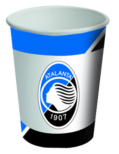 8 pahare Atalanta™ din carton alb și albastru, 266 ml