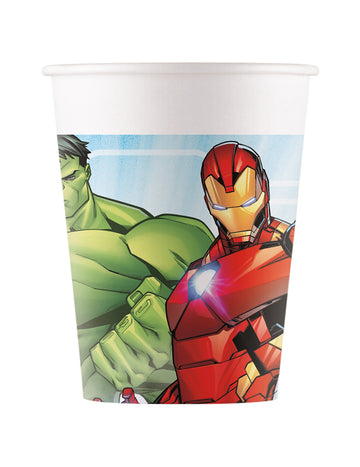 8 cupe de carton Avengers Mighty 200 ml