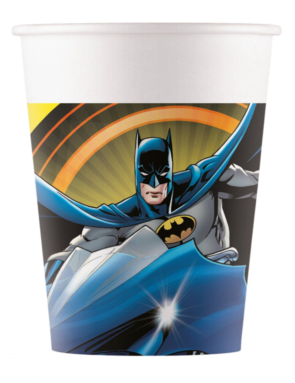 Gobelets en carton Batman pour enfant bleu et blanc