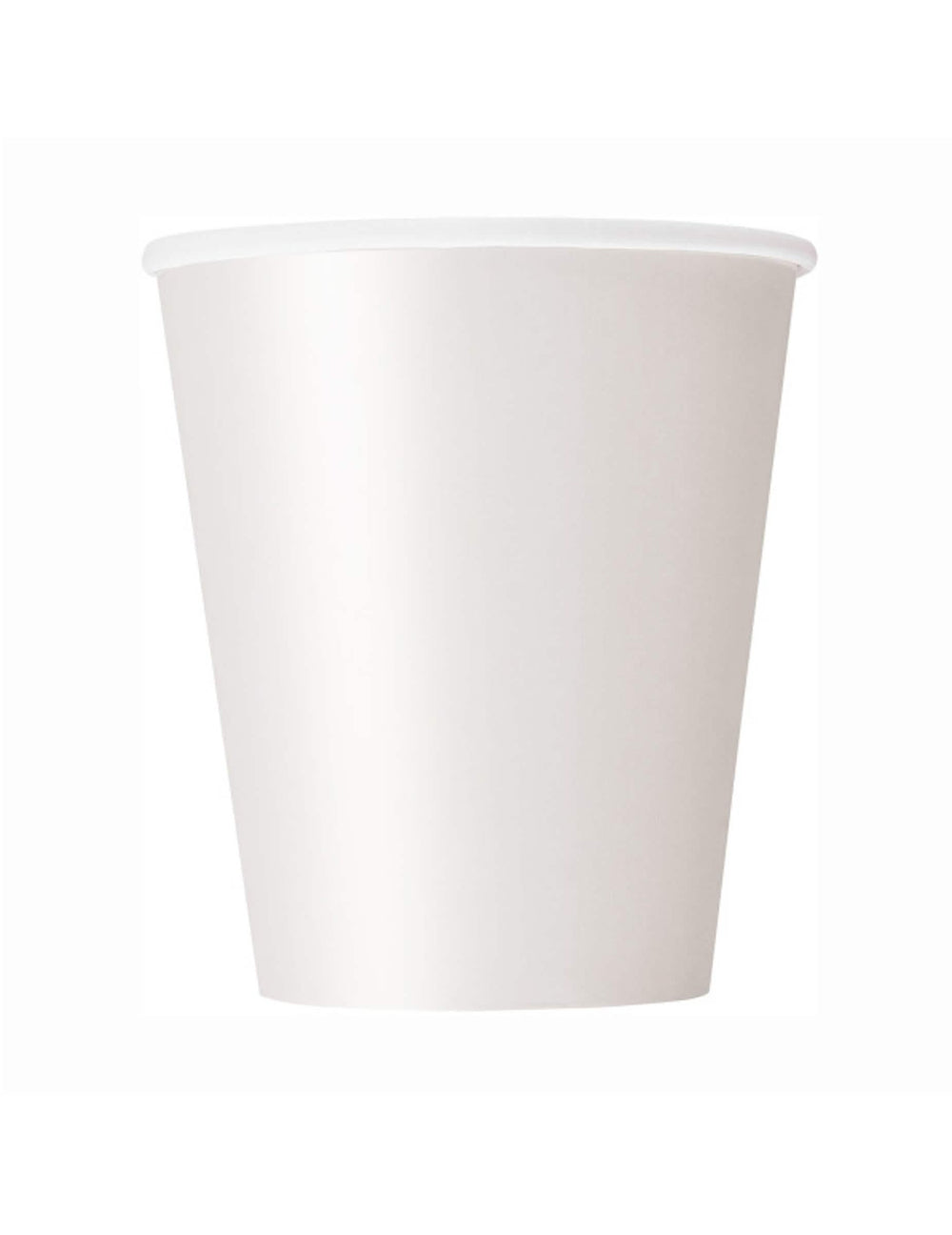 Pahare din carton albe pentru petrecere de 210 ml