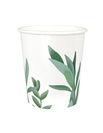 8 pahare de carton din frunze de eucalipt, 200 ml, pentru nuntă