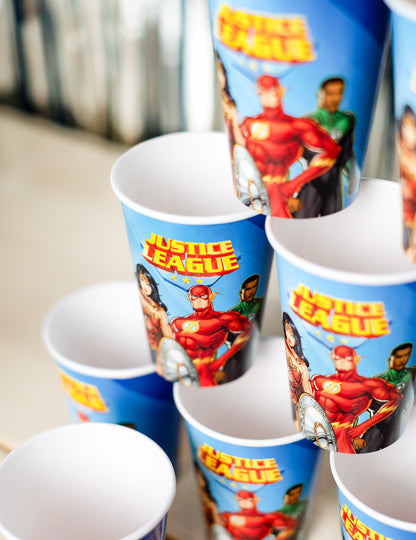 8 pahare de hârtie Justice League™ de 210 ml