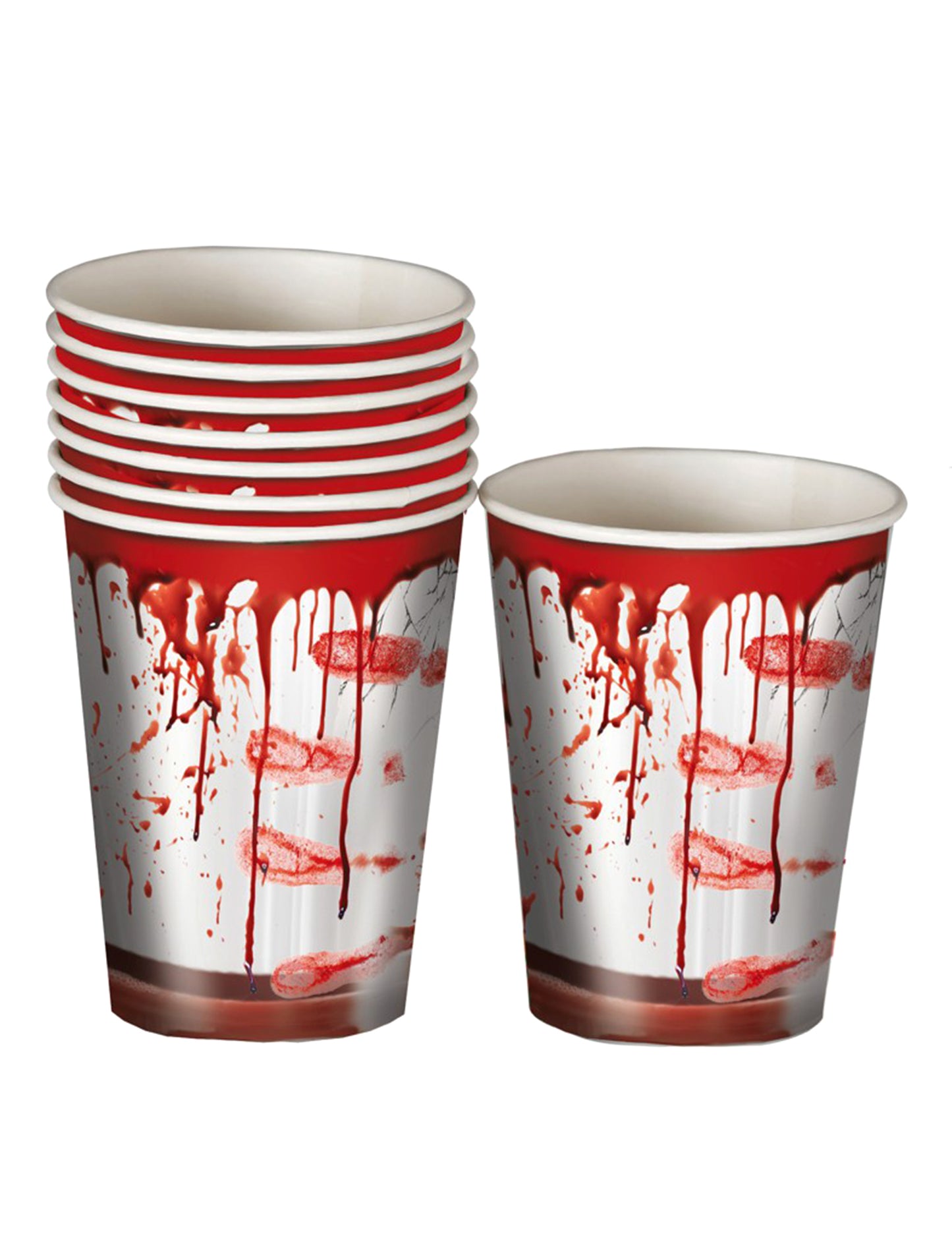 6 căni sângeroase de carton de Halloween 240 ml