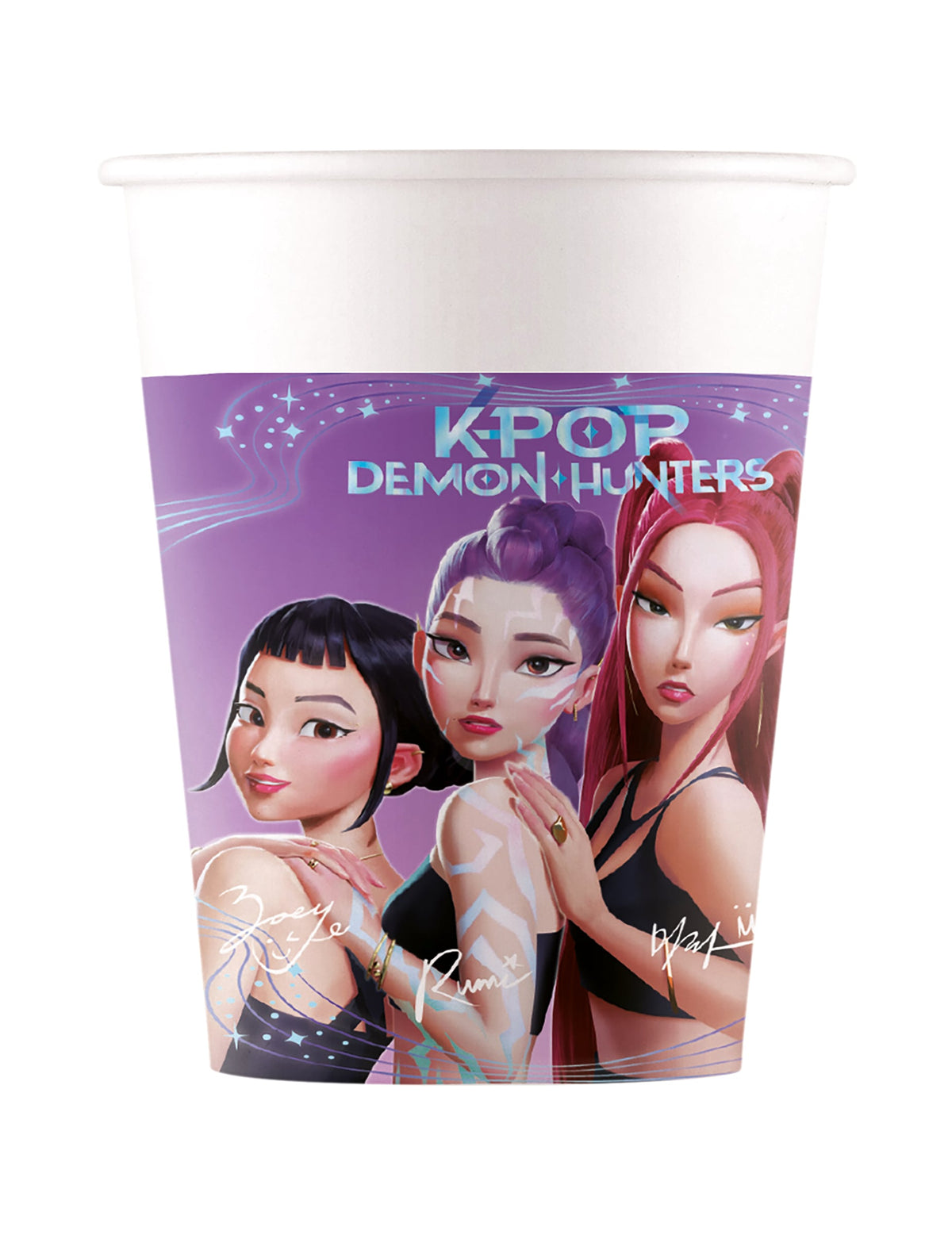 Gobelets en carton K-pop Demon Hunters pour fête violets