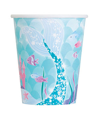 8 Cupa de carton Pretty Mermaid 270 ml