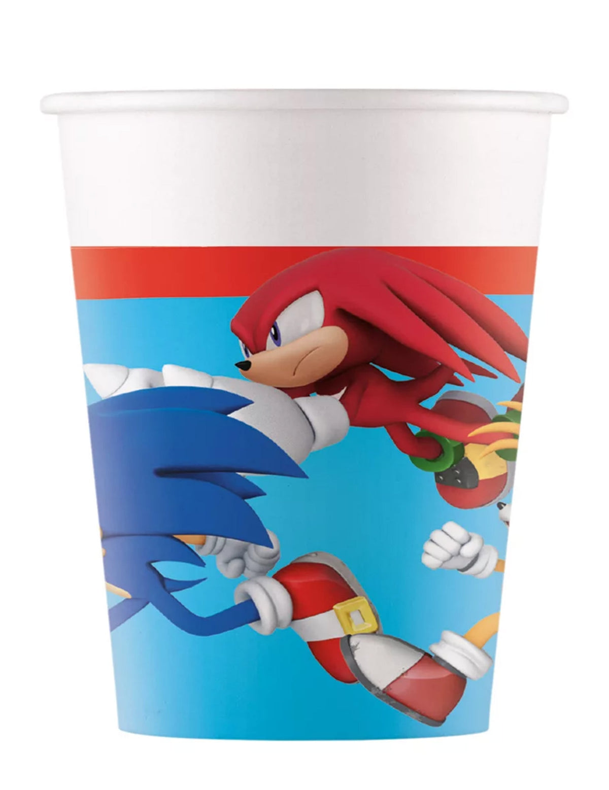 Gobelet en carton Sonic pour enfant bleu avec Sonic et Knuckles