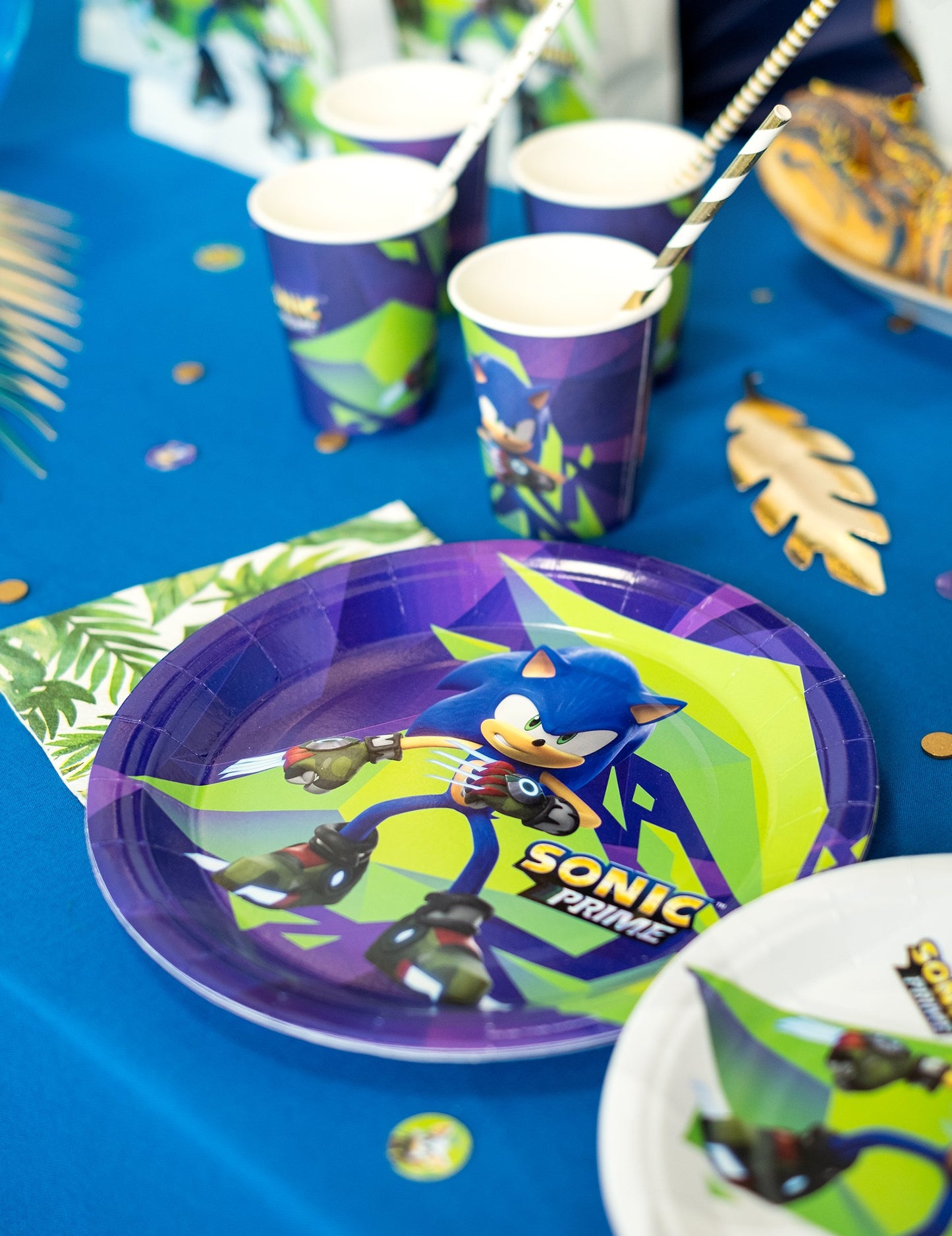 8 farfurii mari Sonic Prime™ 23 cm 