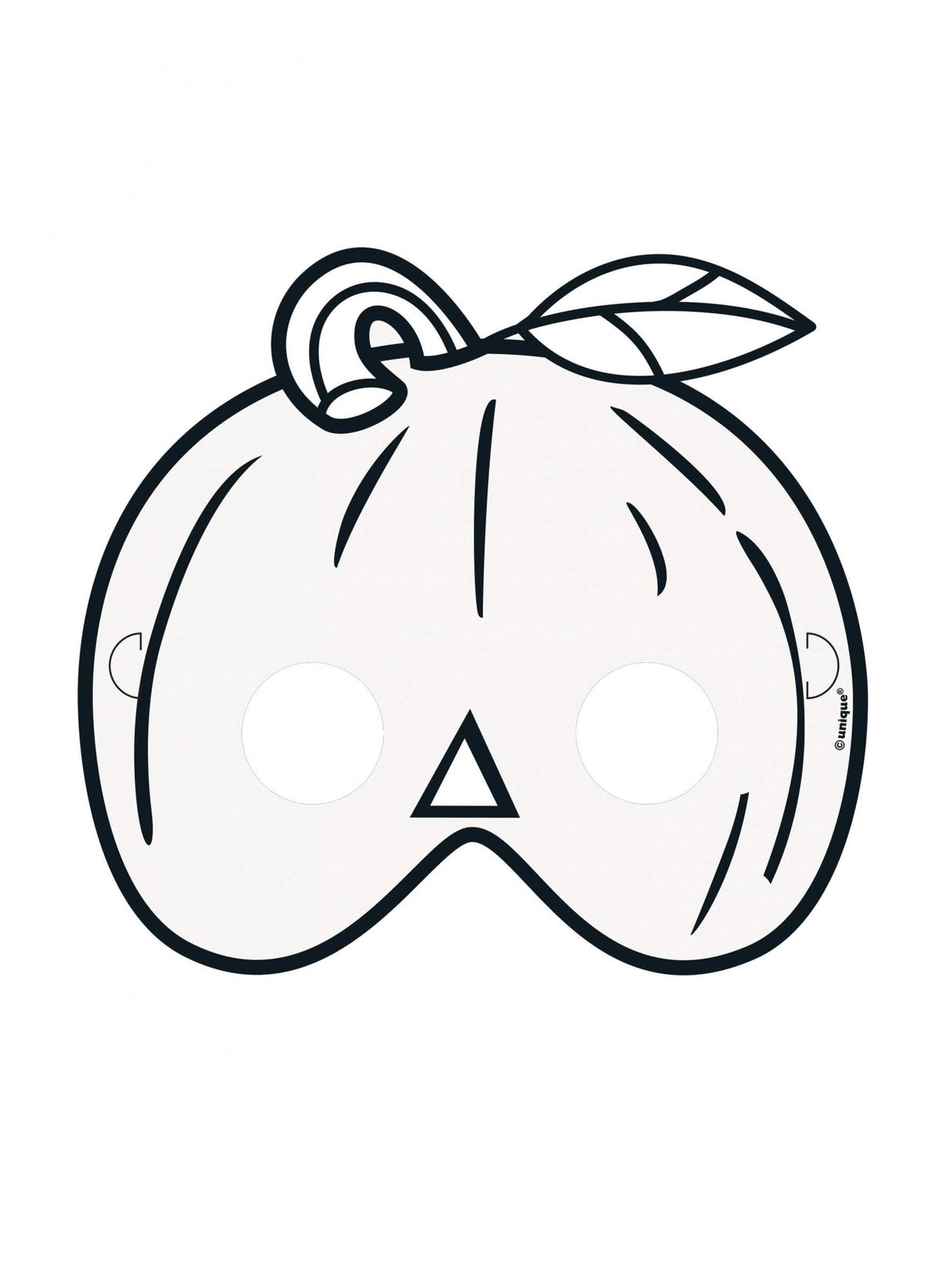 Model dovleac al măștii din hârtie de colorat halloween