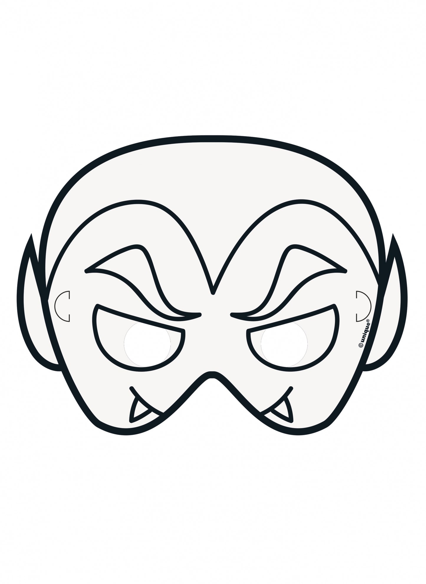 8 măști de hârtie de Halloween de colorat, o activitate creativă pentru copii