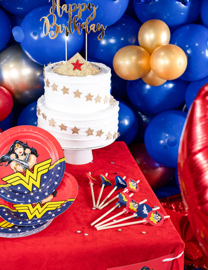 8 paie medalion din carton Wonder Woman™ de 20 cm