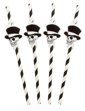 8 paie cu dungi schelet de Halloween 20 cm