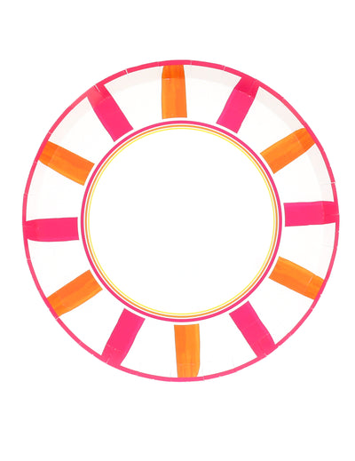 8 farfurioare mici din carton Pink Limonade 18 cm
