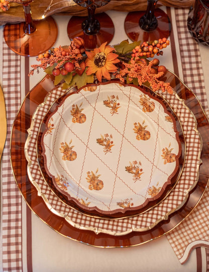 8 Farfurii mici din carton Cottage Living 18 cm