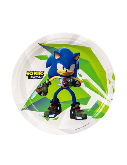 Assiettes Sonic Prime pour enfant vertes et blanches