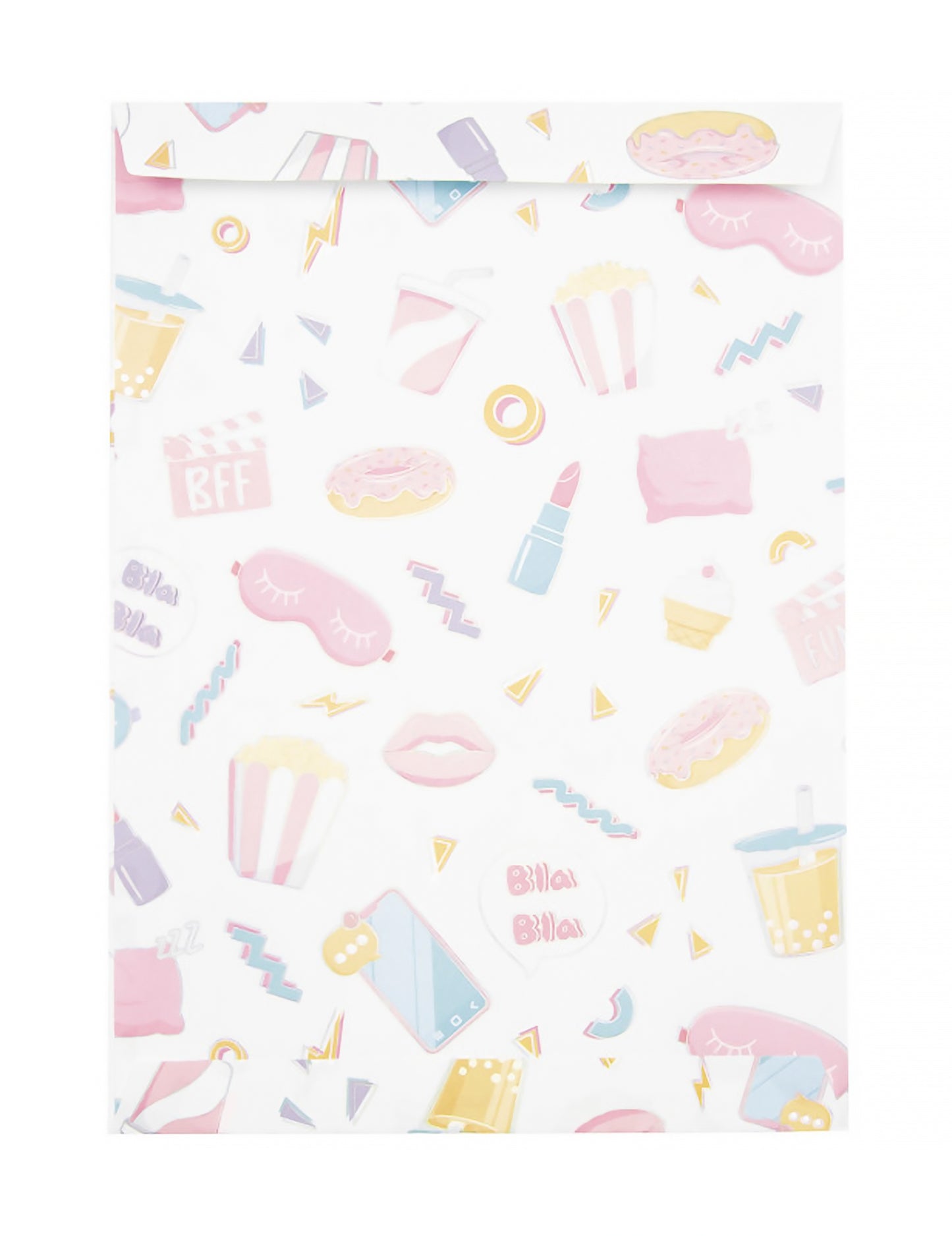 8 pungi cadou din hârtie pentru petrecerea de pijamale, 15x21cm