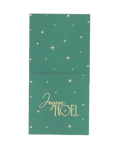 8 suporturi tacâmuri Crăciun Fericit atemporal verde englezesc și auriu 10 x 20 cm