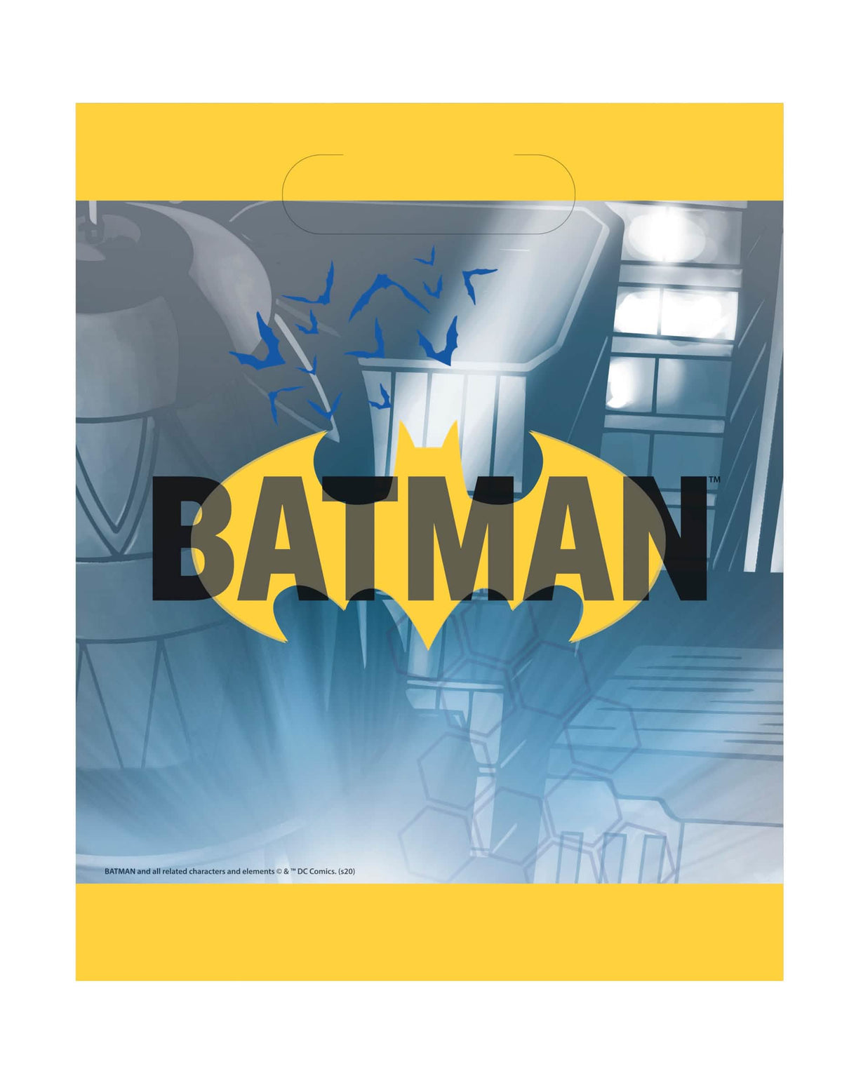 Genți de petrecere Batman pentru copil galben și albastru cu logo