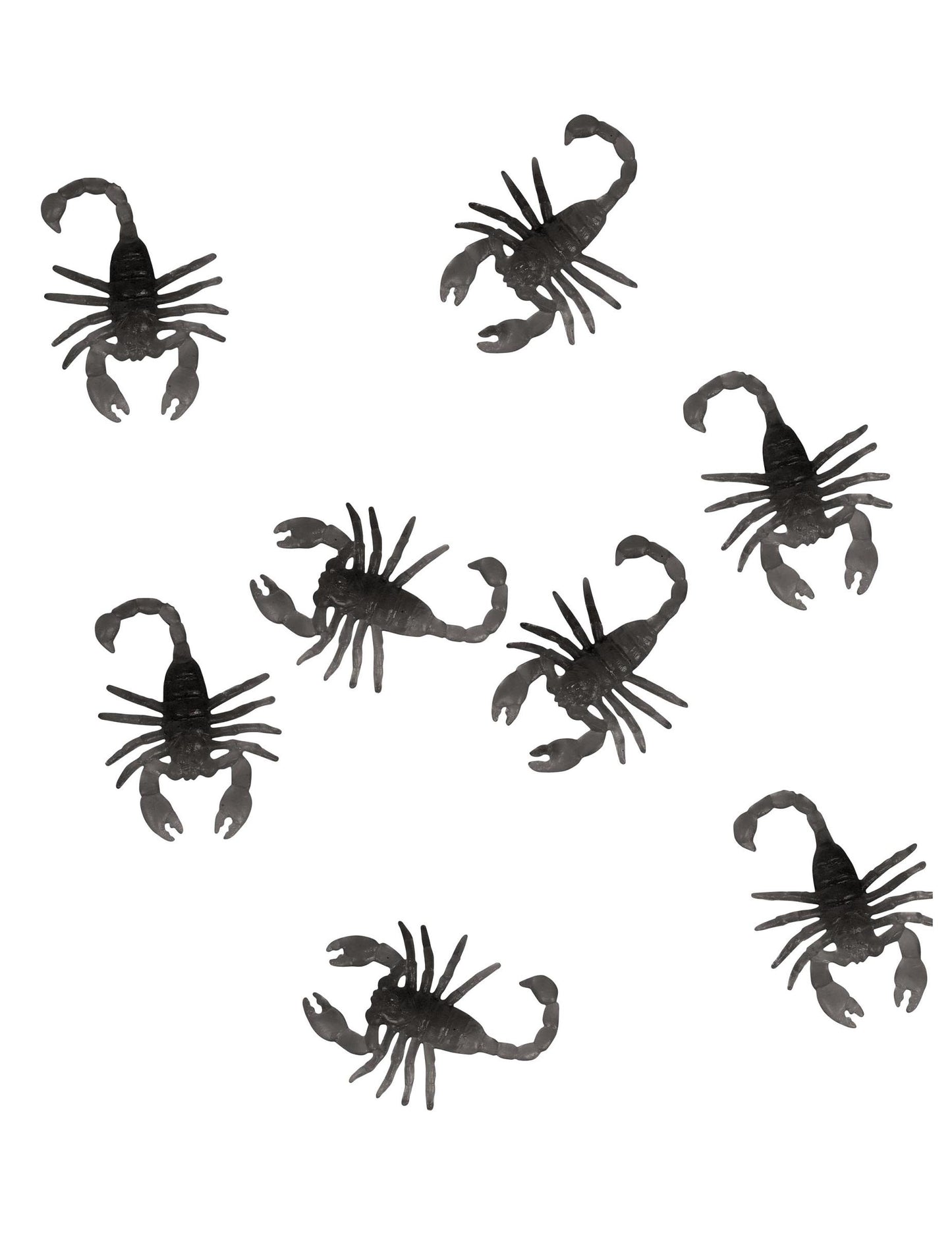 8 Scorpioni Negri 6 cm