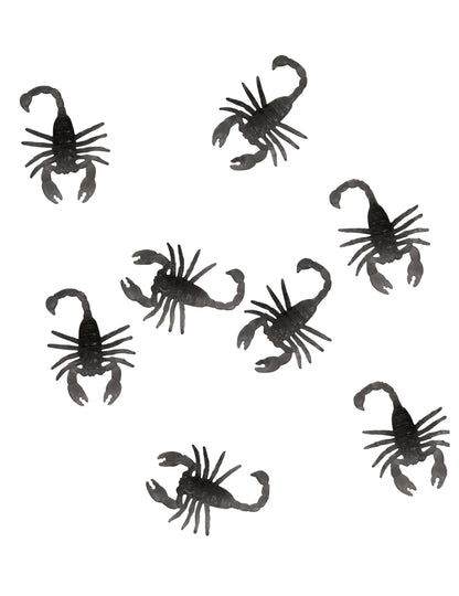8 Scorpioni Negri 6 cm