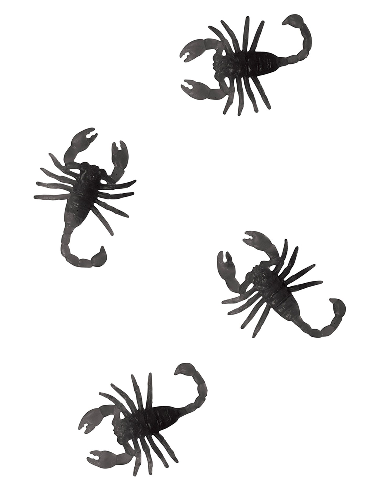 8 Scorpioni Negri 6 cm