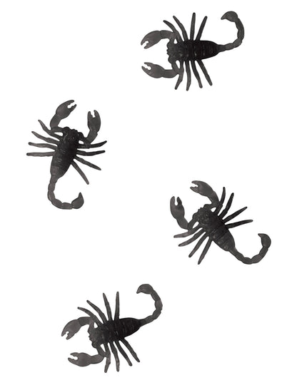 8 Scorpioni Negri 6 cm