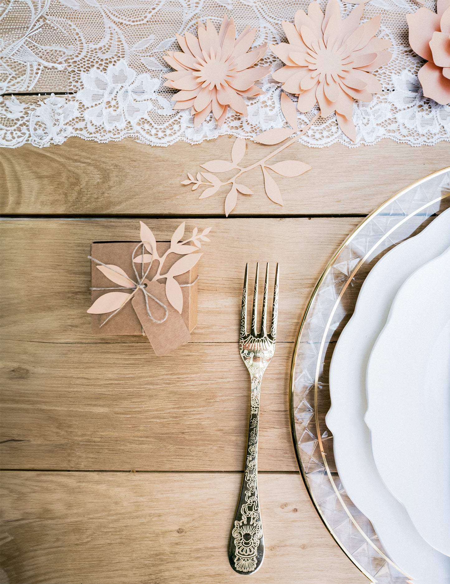 9 decorațiuni de masă frunze roz pudrat din hârtie 