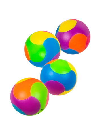Accesorii piñata 4 bile de puzzle multicolore 3 cm