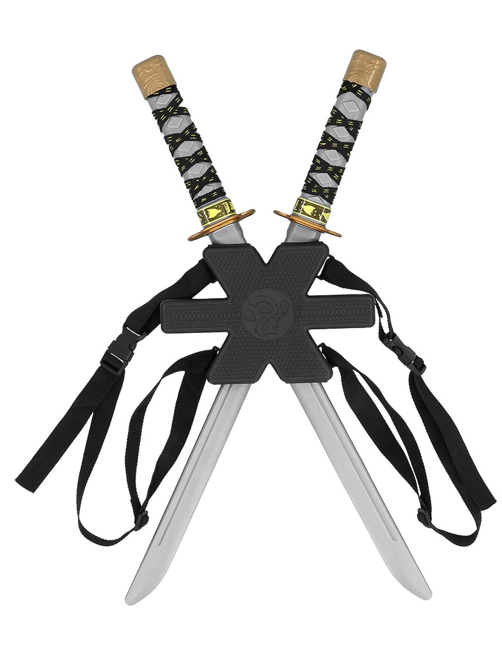 Accesorii săbii de samurai supereroi pentru copil negru și gri cu ham dorsal