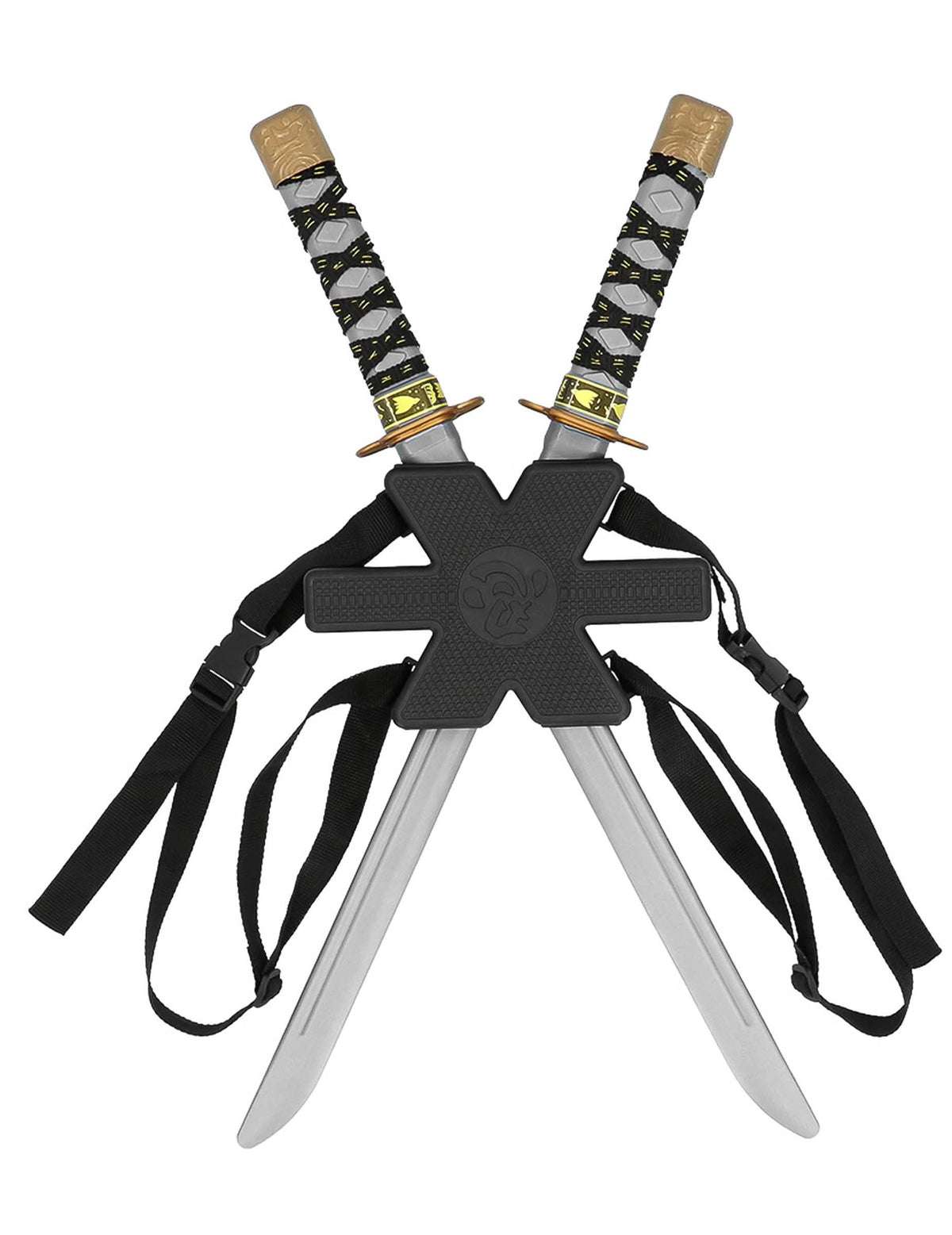 Accesorii săbii de samurai supereroi pentru copil negru și gri cu ham dorsal