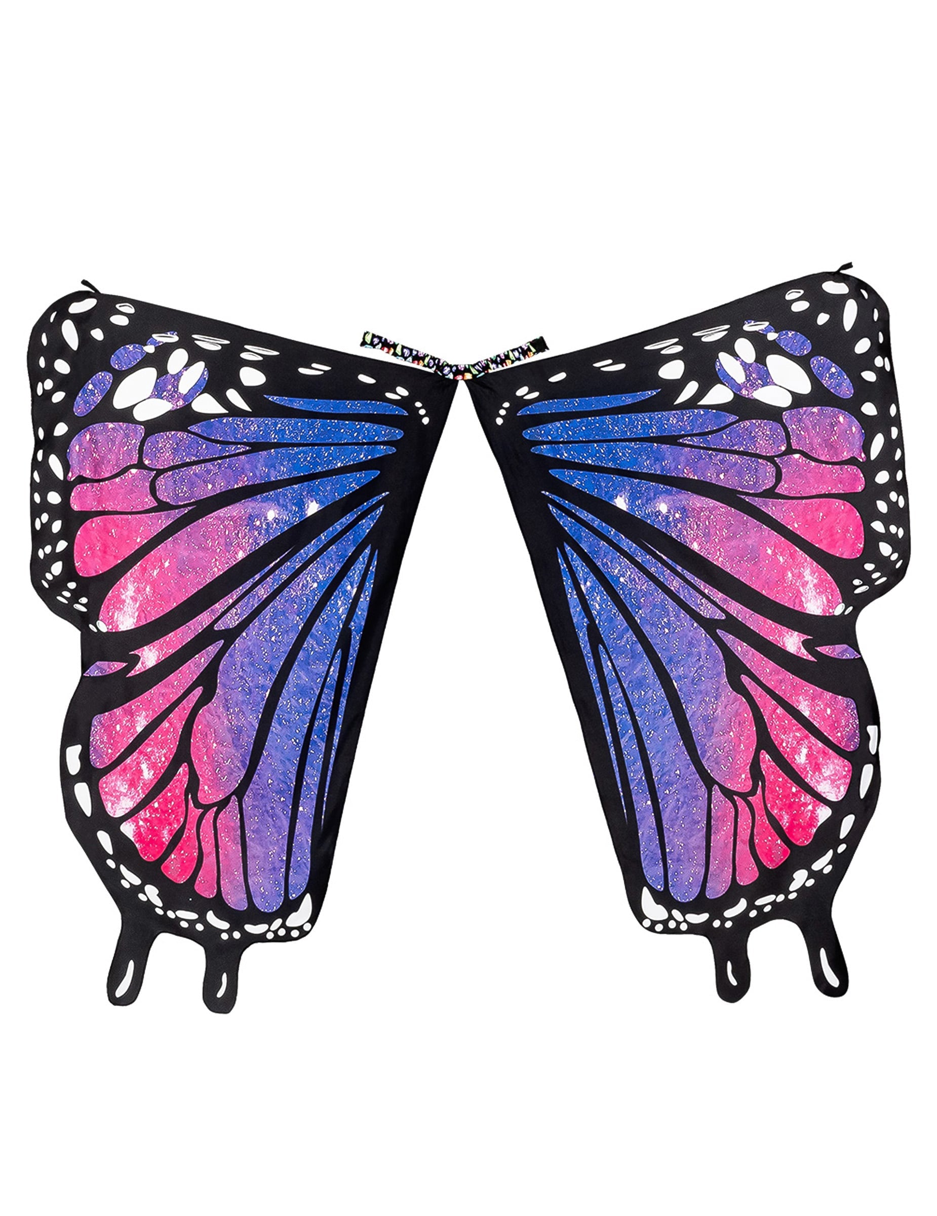 Vue à plat des ailes de papillon galaxie pour adulte