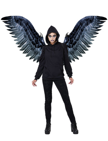 Ailes géantes de corbeau noires adulte