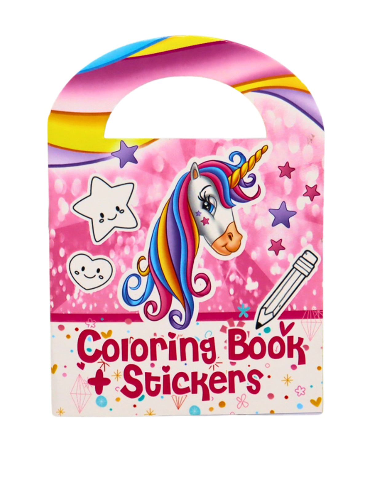 Album de coloriage avec autocollants licorne